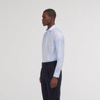 Chemise Premium Cintrée En Pinpoint Double Retors Bleue