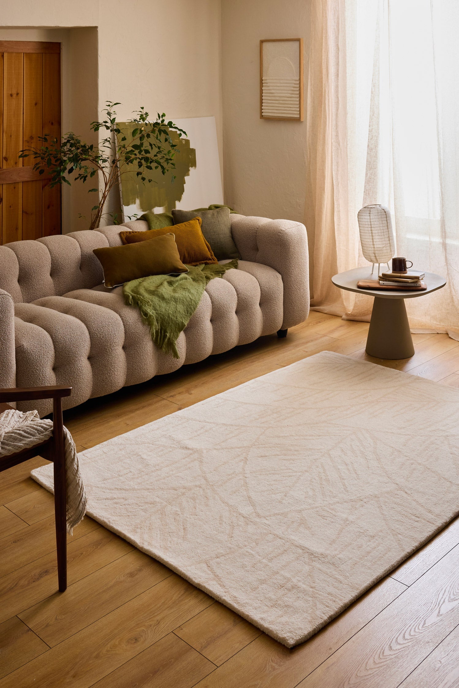 White Cedar – Foliage Wool Rug - Cream White Cedar