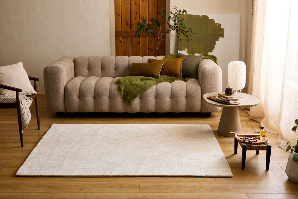 White Cedar – Foliage Wool Rug - Cream White Cedar