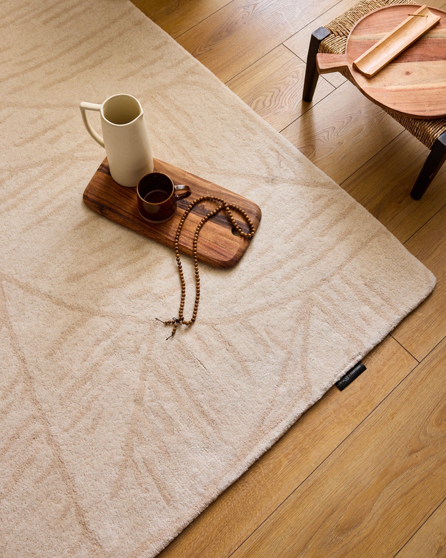 White Cedar – Foliage Wool Rug - Cream White Cedar