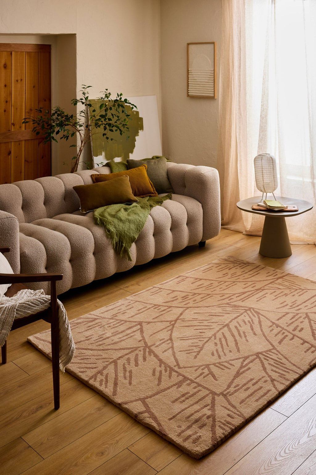 White cedar – Foliage wool rug - brown White cedar