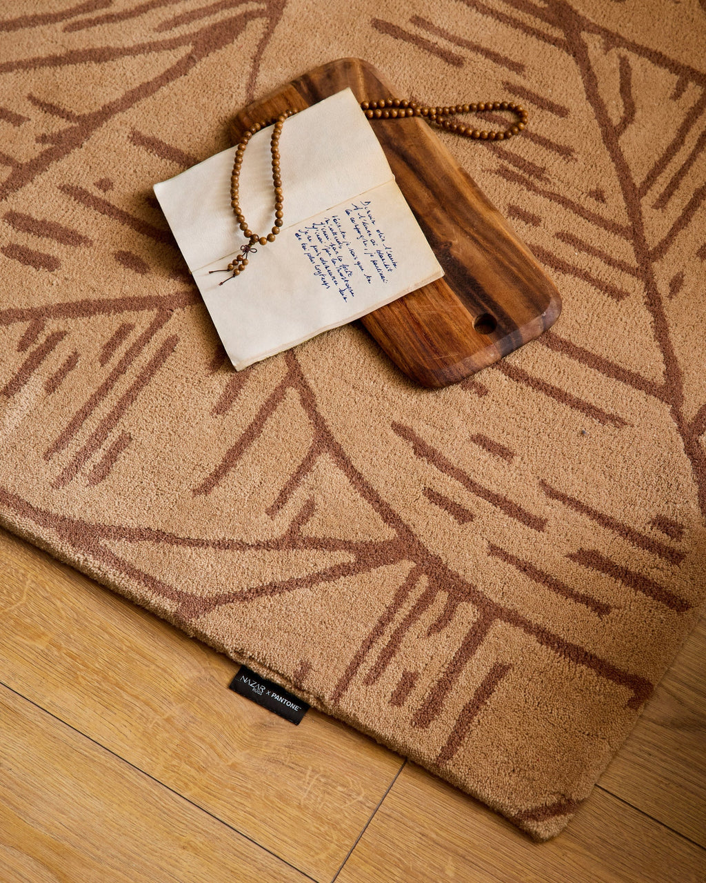 White cedar – Foliage wool rug - brown White cedar