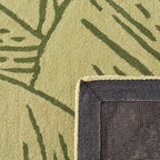 White cedar – Foliage pattern wool rug - green White cedar