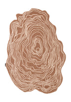 Cedro blanco – Alfombra de lana con formas orgánicas - marrón Cedro blanco