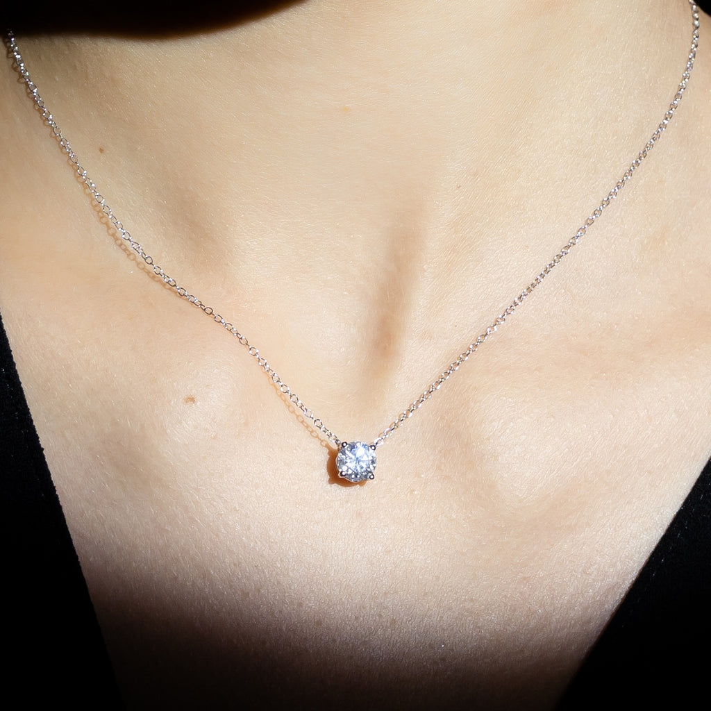 Necklace "Imperial Necklace 1" D1Ct/1 - 750/1000 White Gold