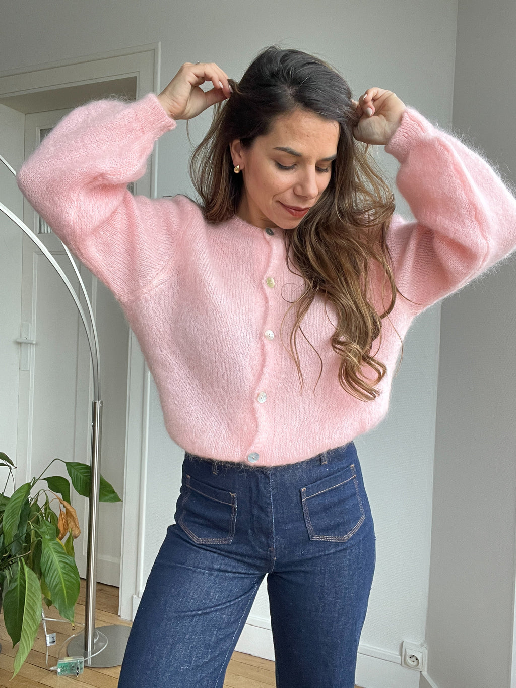 Punto de lana rosa Bianca