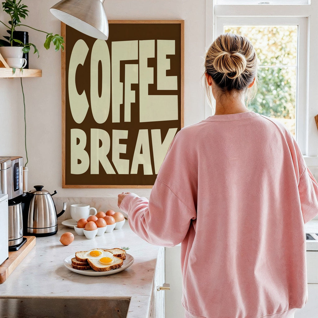 Kitchen - Affiche Cofee Break - Marron