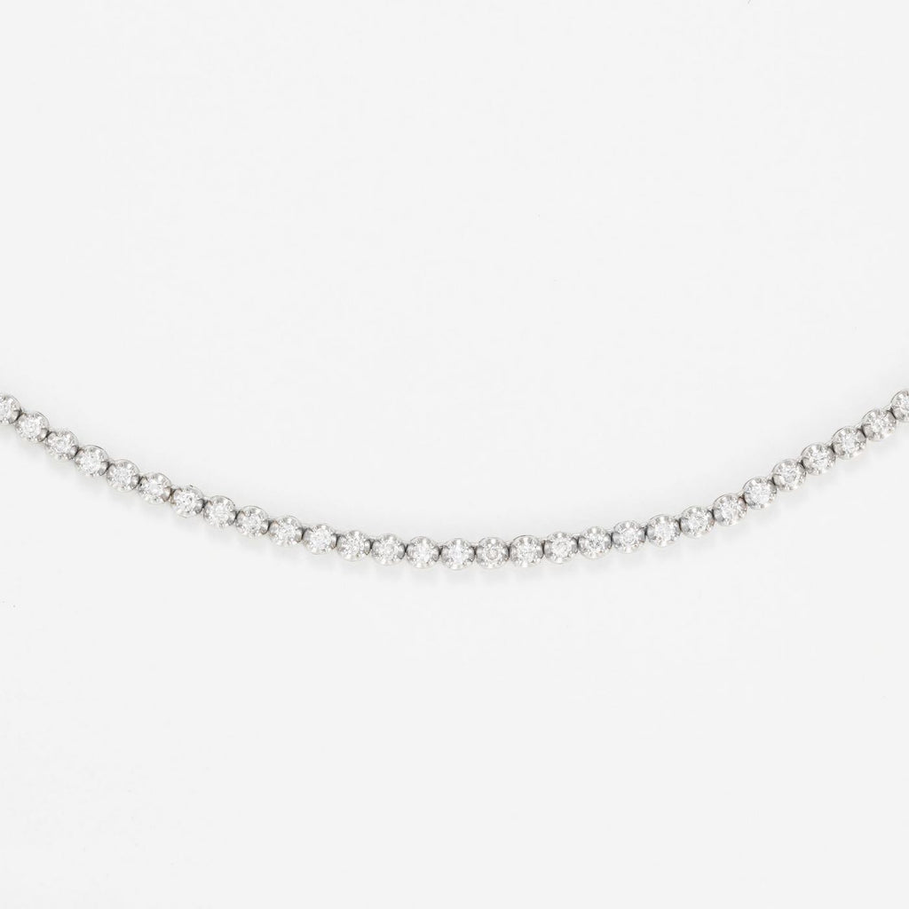 "River 3 Ct" Necklace 3Ct/136 - 375/1000 White Gold