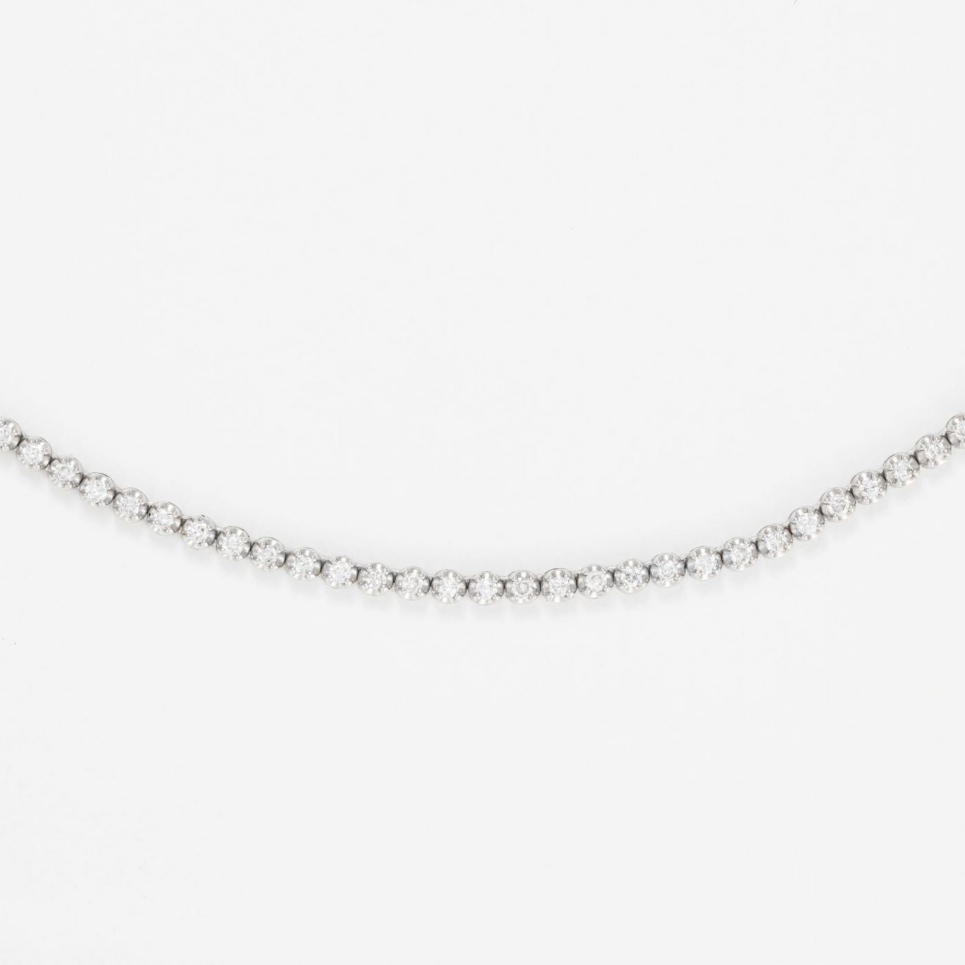 "River 3 Ct" Necklace 3Ct/136 - 375/1000 White Gold