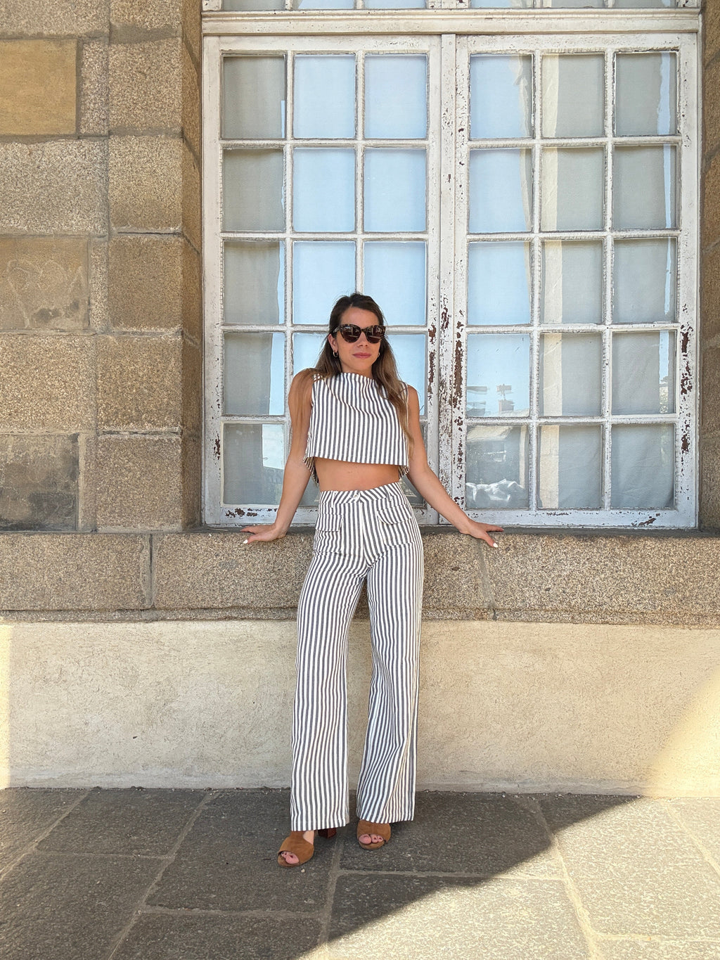 Blue Sailor Striped Trousers