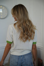 Pull Pastèques Maé - Vert/Blanc