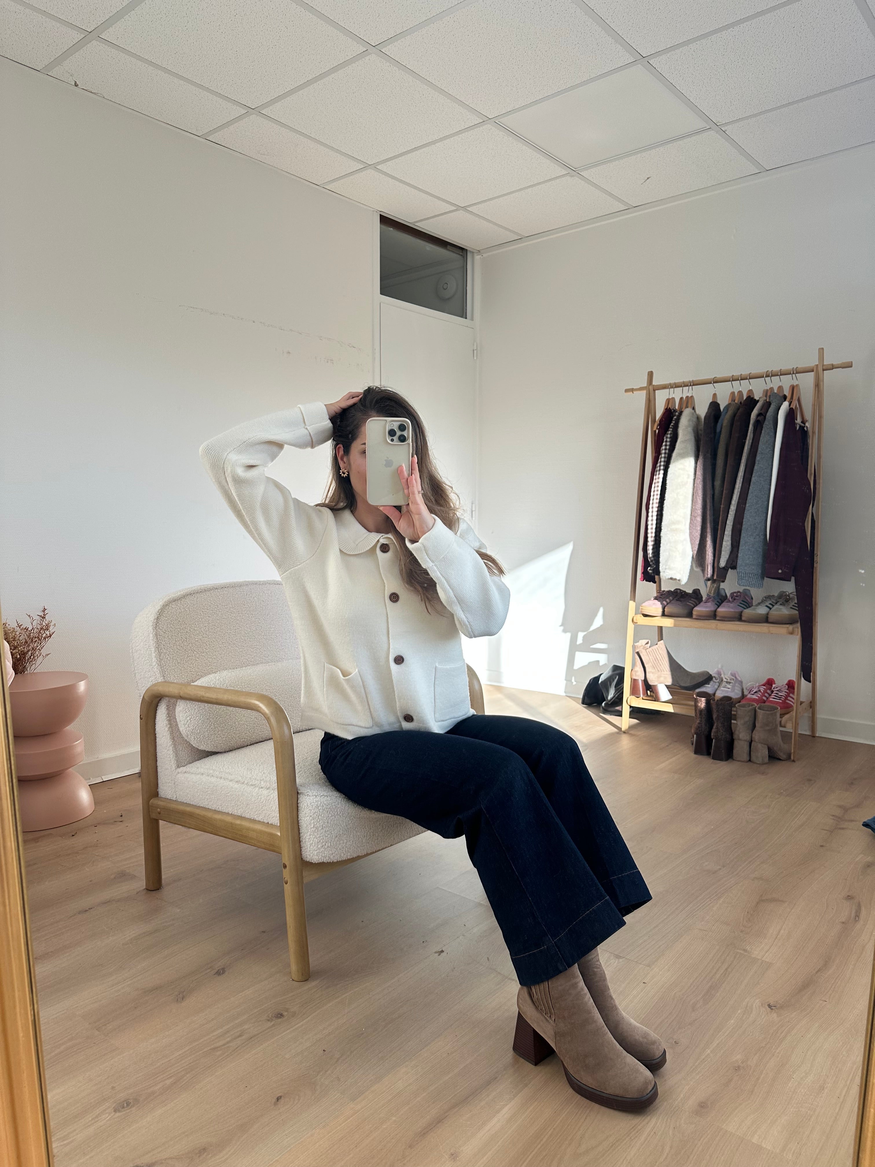 Gloria Cardigan Ecru