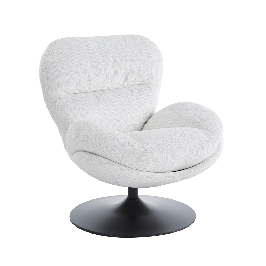 Ceres - Fauteuil Rotatif 1 Place - Tissu Blanc