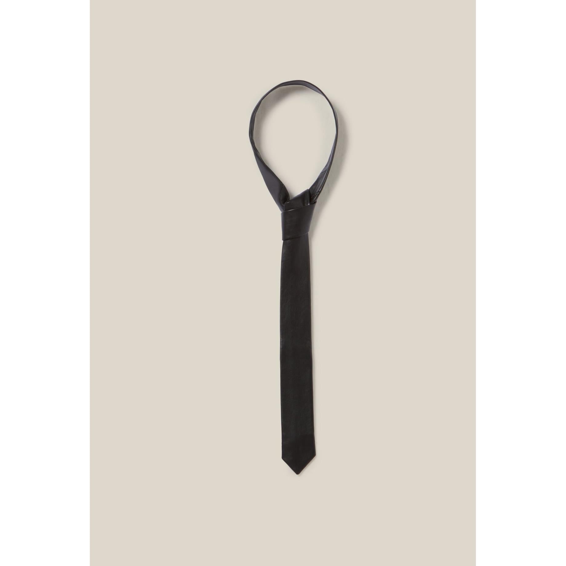 Black Leather Tie
