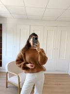 Gaia Camel Mohair And Wool Knit