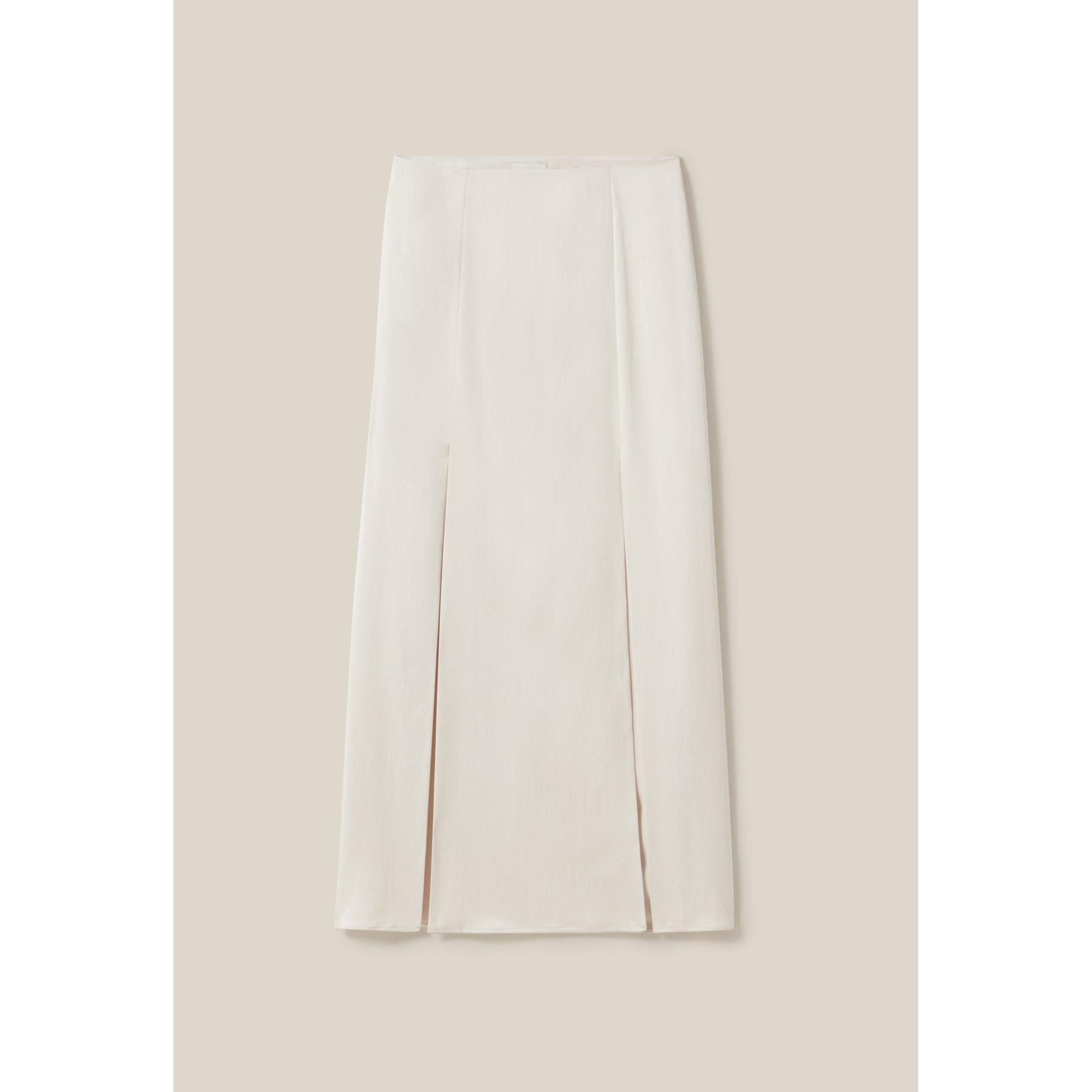 Fluid Long Skirt with Darts