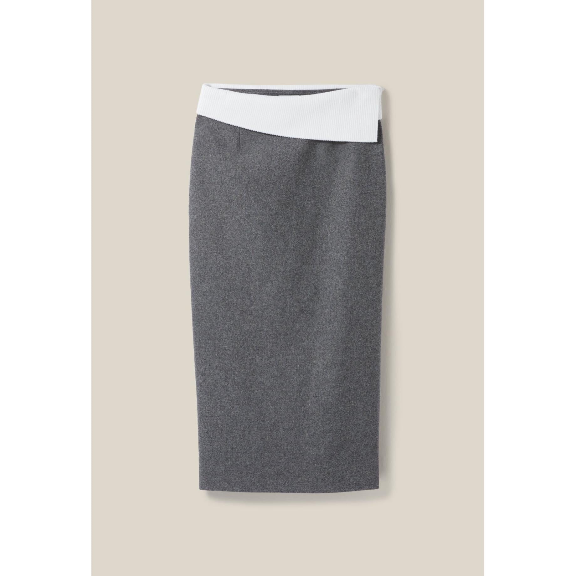 Falda Recta Gris