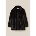 Black Faux Fur Coat