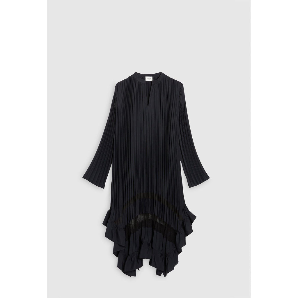Pleated Ruffle Dress