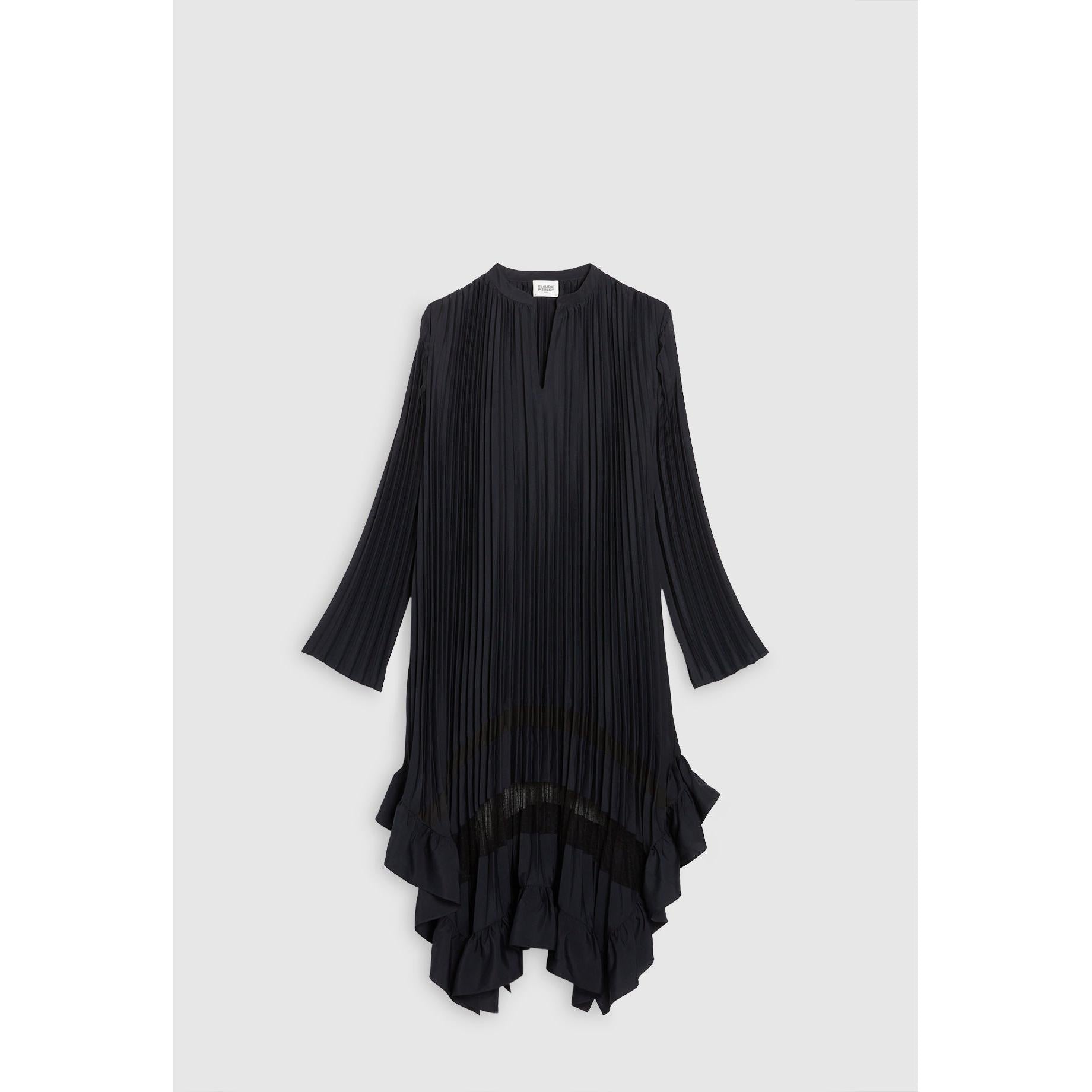 Pleated Ruffle Dress