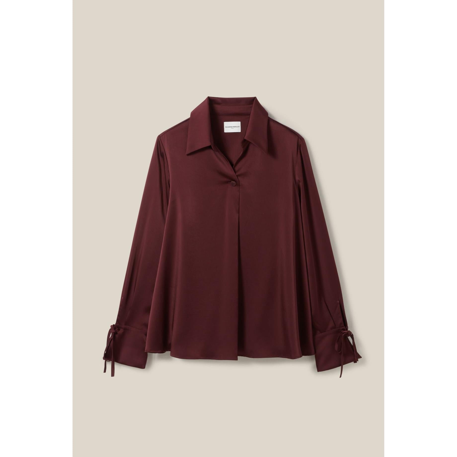 Claudie Pierlot - Blusa Fluida Cuello Abierto