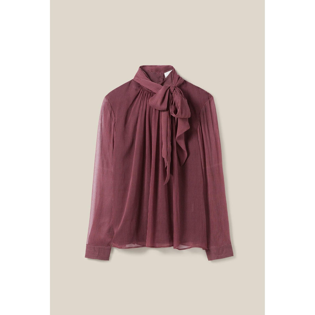 Claudie Pierlot - Blouse Lavallière Carreaux Fluide