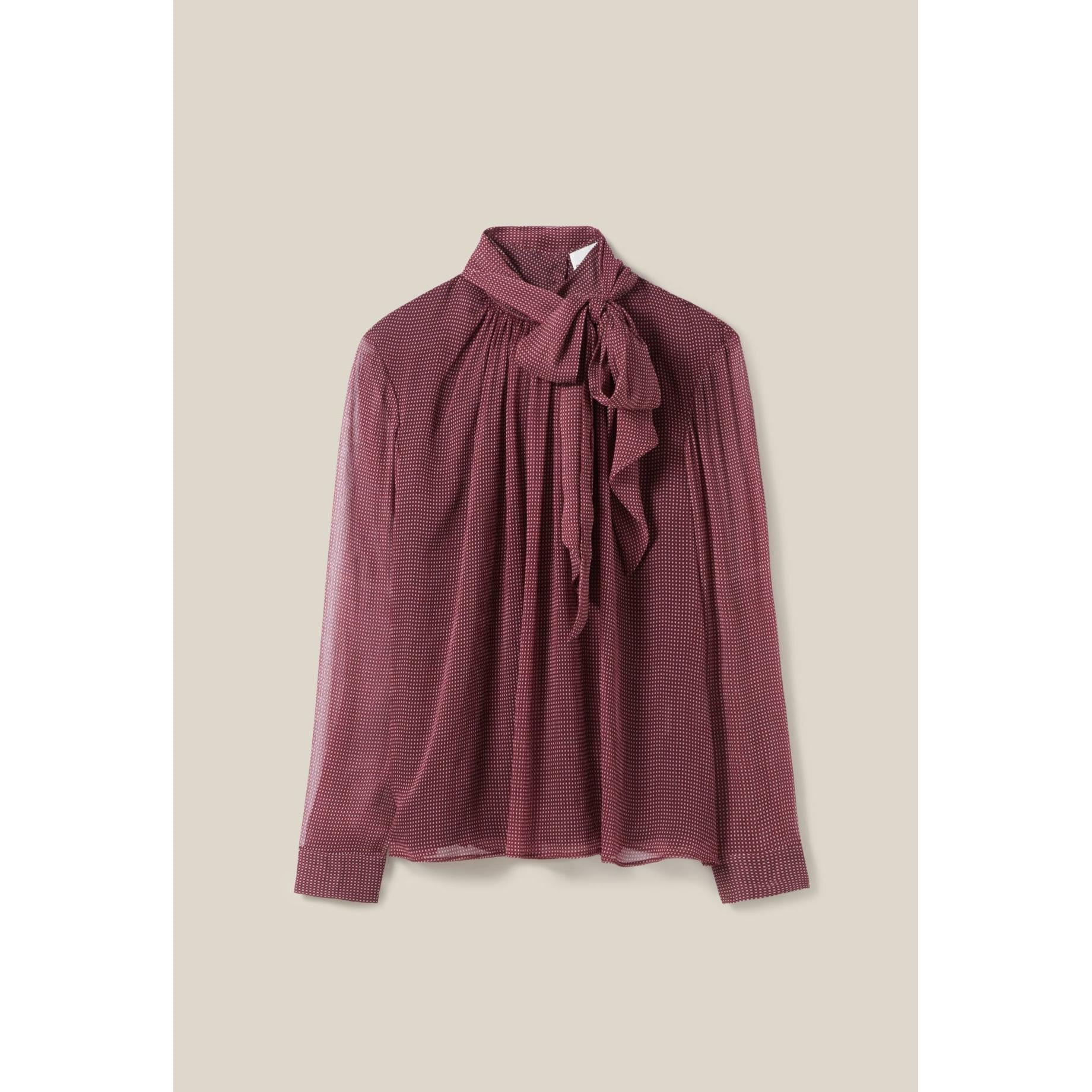 Claudie Pierlot - Blouse Lavallière Carreaux Fluide
