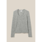 Claudie Pierlot - Fitted Round-Neck Knit Top - Grey