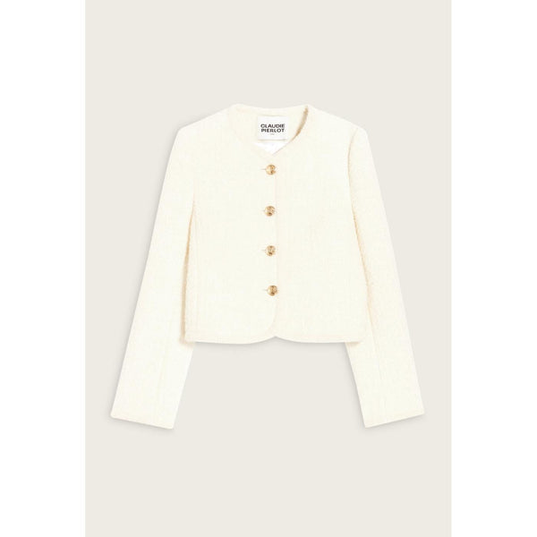 Short Ivory Tweed Jacket