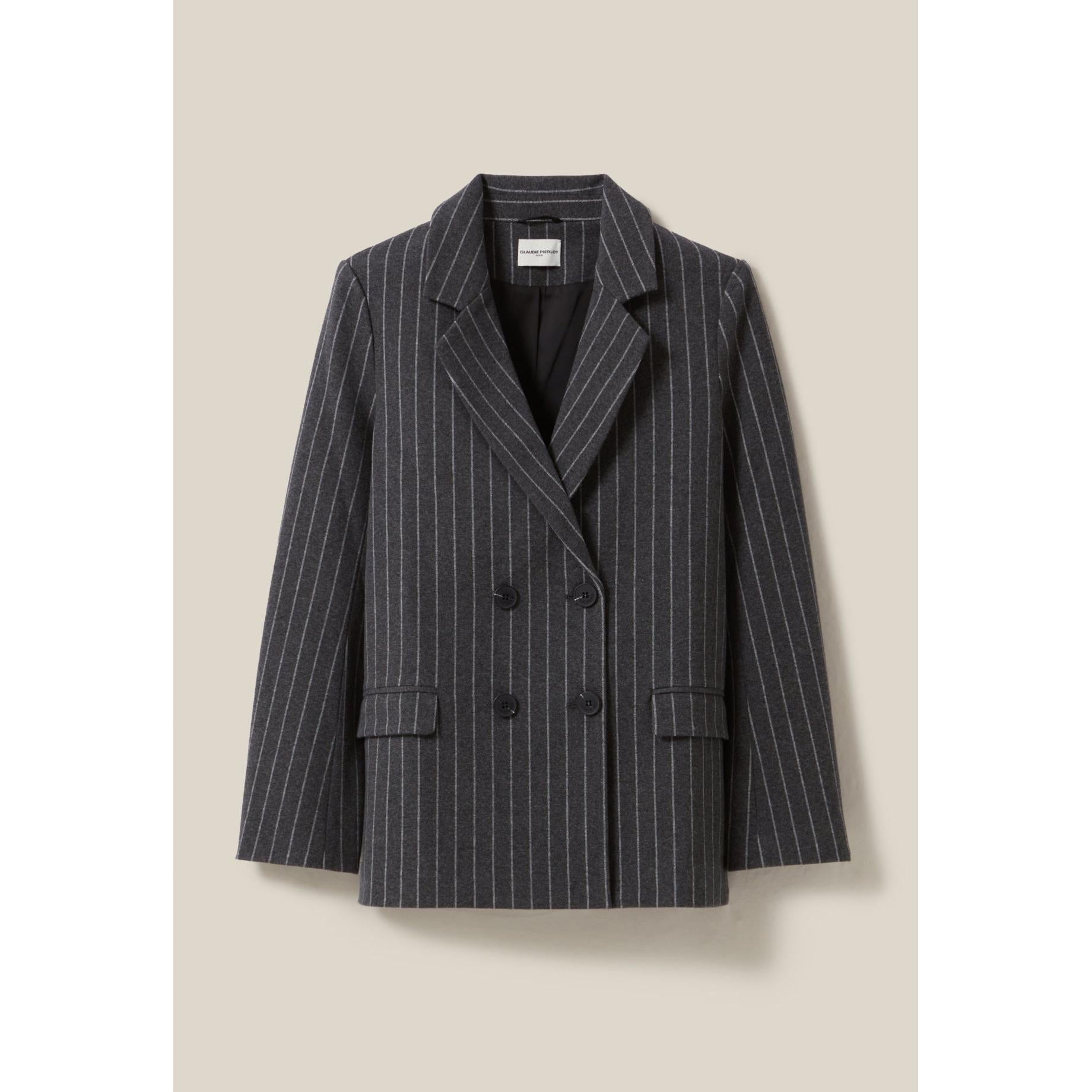 Veste Tailleur Rayée Oversized
