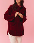 Chaqueta Gabin de Pelo Rizado - Burdeos