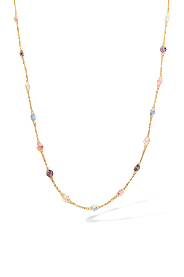 Halskette "Constellation Ovale Pastel" Gelbgold 375/1000 und Zirkonia