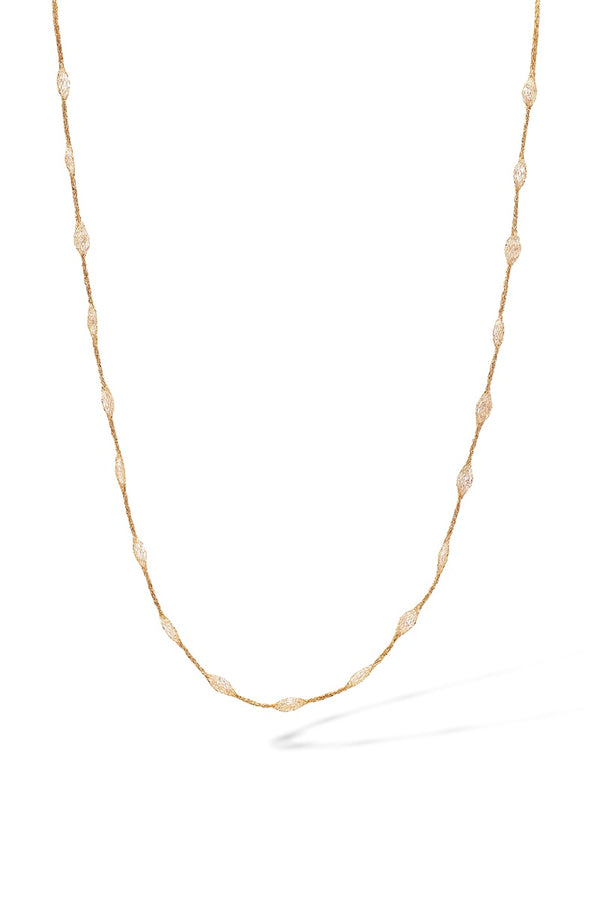 Collier "Éclat D'Amande" Or Jaune 375/1000 Et Zirconium