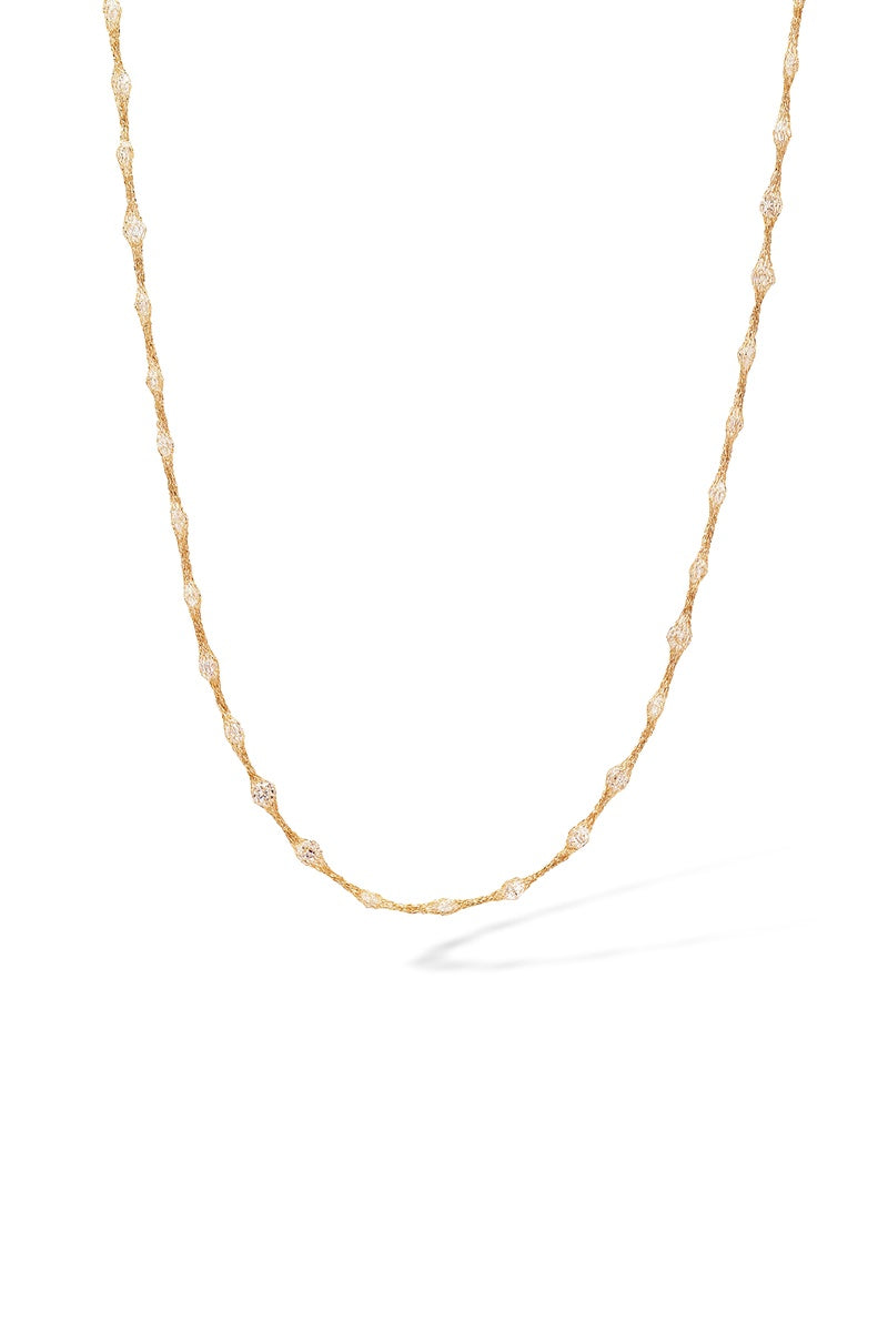 Halsband "Constellation Ovale" gult guld 375/1000 och zirkonia
