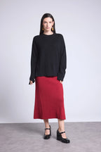 Pull Col Rond Oversize Cgiada - Noir - Femme - 100% Cachemire