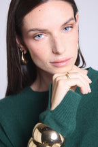 Cgiada Oversized Crew-Neck Jumper - Bottle Green - Women