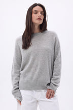 Oversized Trui Met Ronde Hals Cgiada - Lichtgrijs - Dames - 100% Kasjmier