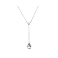 “Goutte D’Azur 0.35Ct/1” Necklace 375/1000 White Gold And Topaz