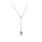 “Goutte D’Azur 0.35Ct/1” Necklace 375/1000 White Gold And Topaz