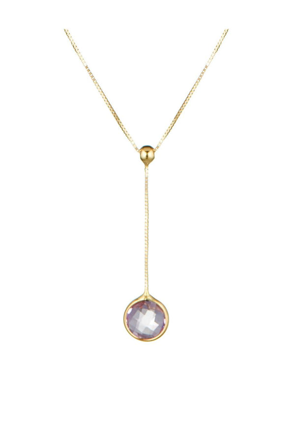 “Jolie Amethe” Necklace 375/1000 Yellow Gold