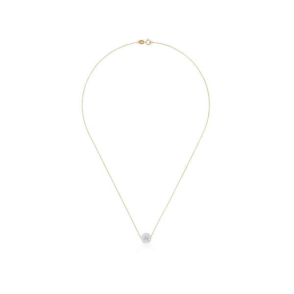 “Bulle De Crystal” Necklace 375/1000 Yellow Gold And Zirconium