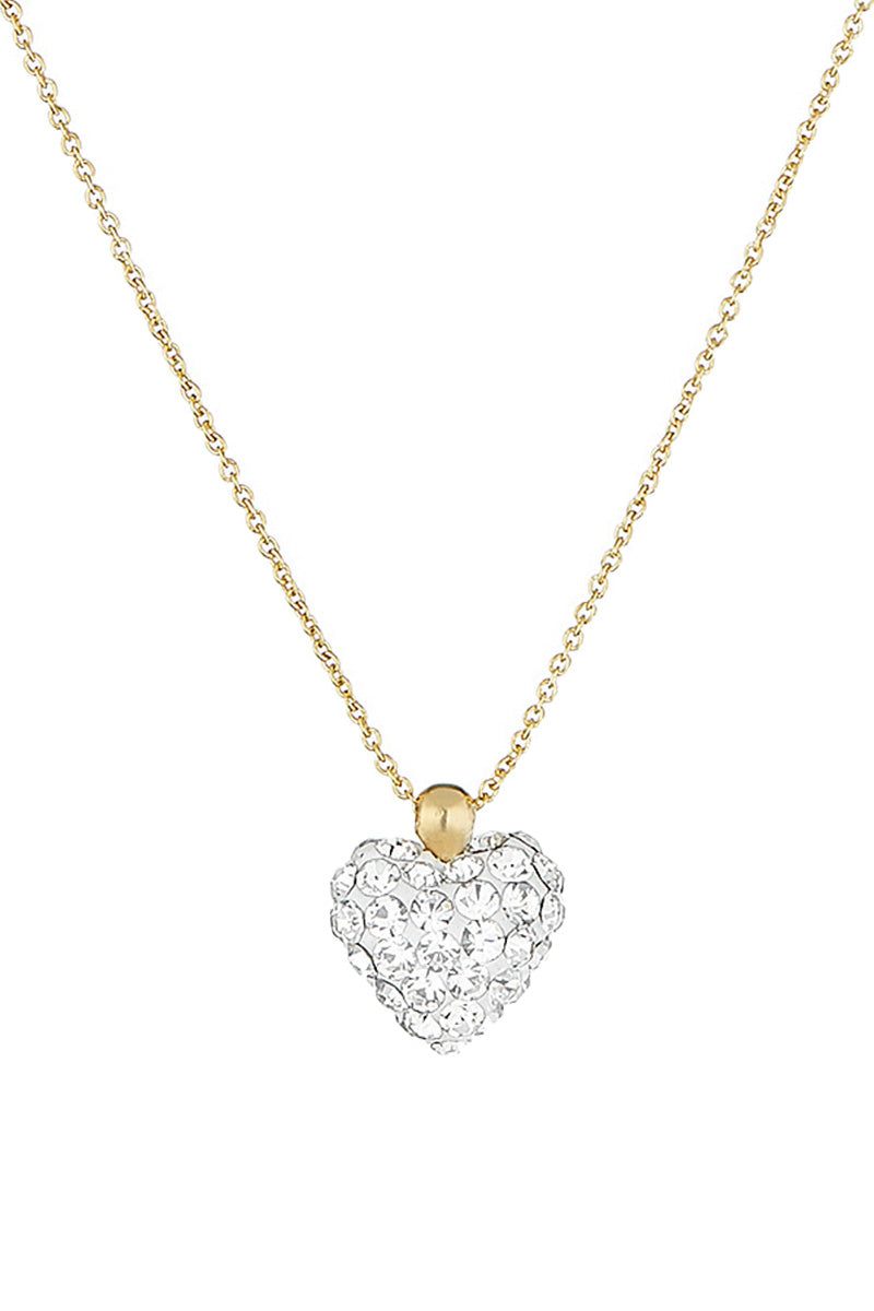 Collier "Coeur De Crystal" Or Jaune 375/1000 Et Zirconium