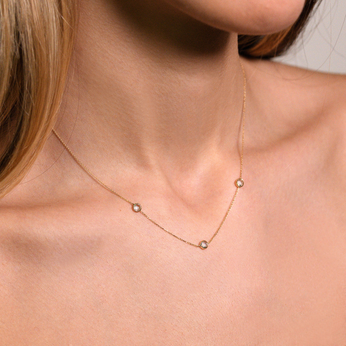 Collier Or & Topaze