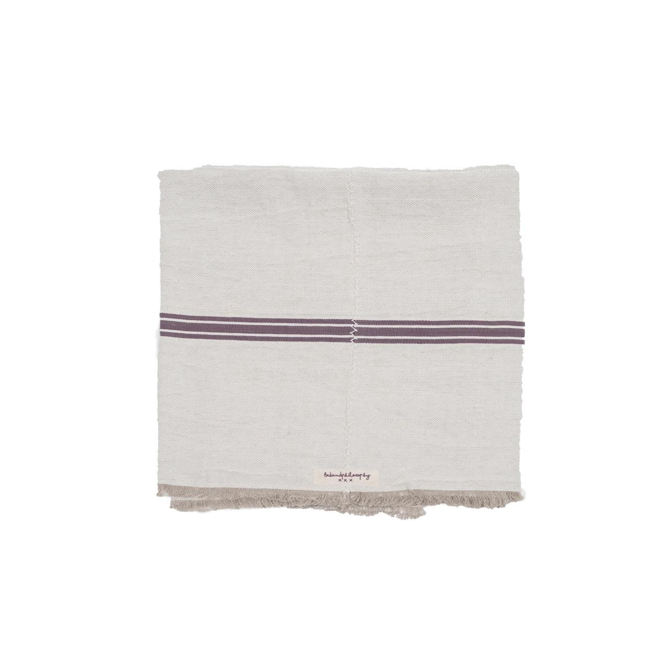 Chevron Linen Tablecloth - Charlot - Fig