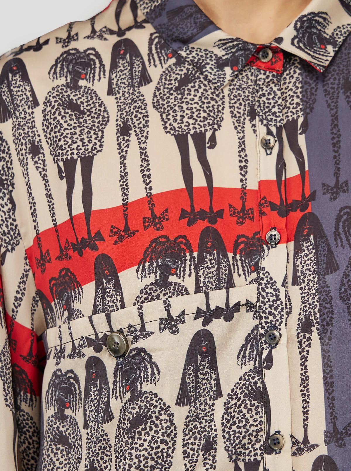 Buffalo Lang Overhemd Met Rift-Print