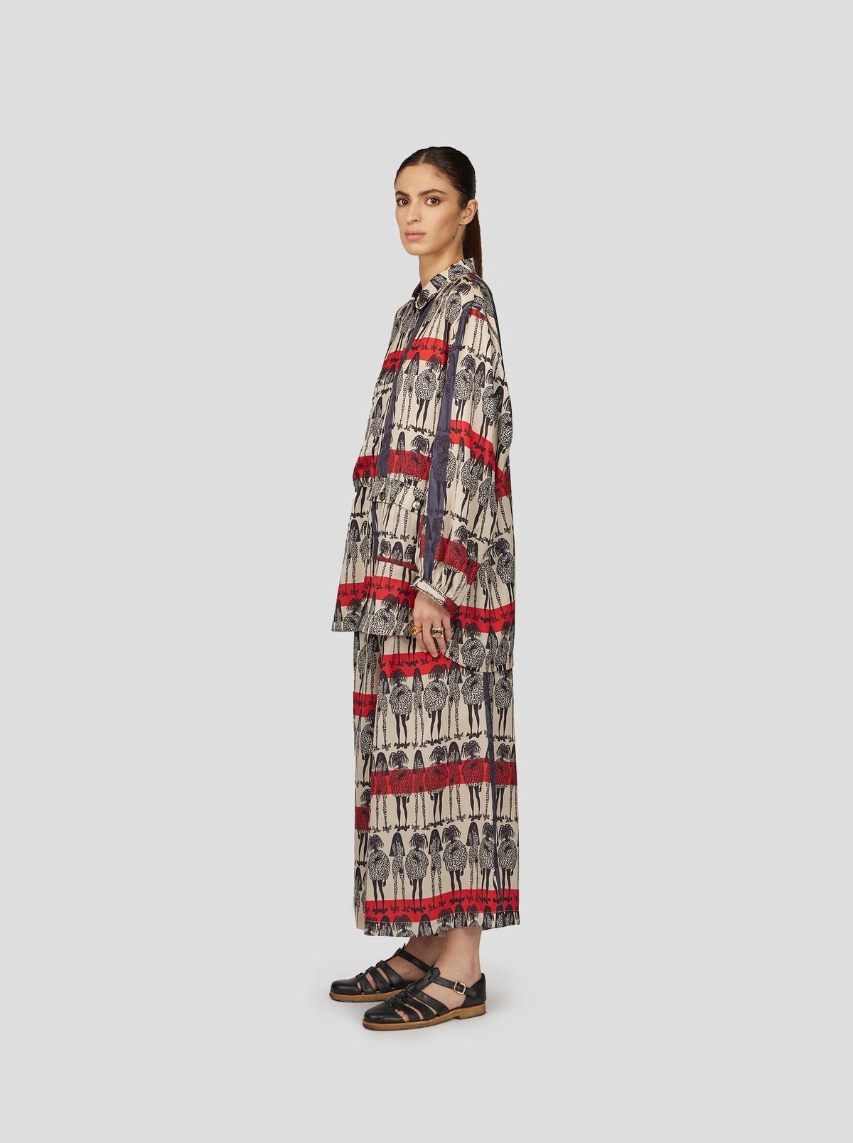 Buffalo Lang Overhemd Met Rift-Print
