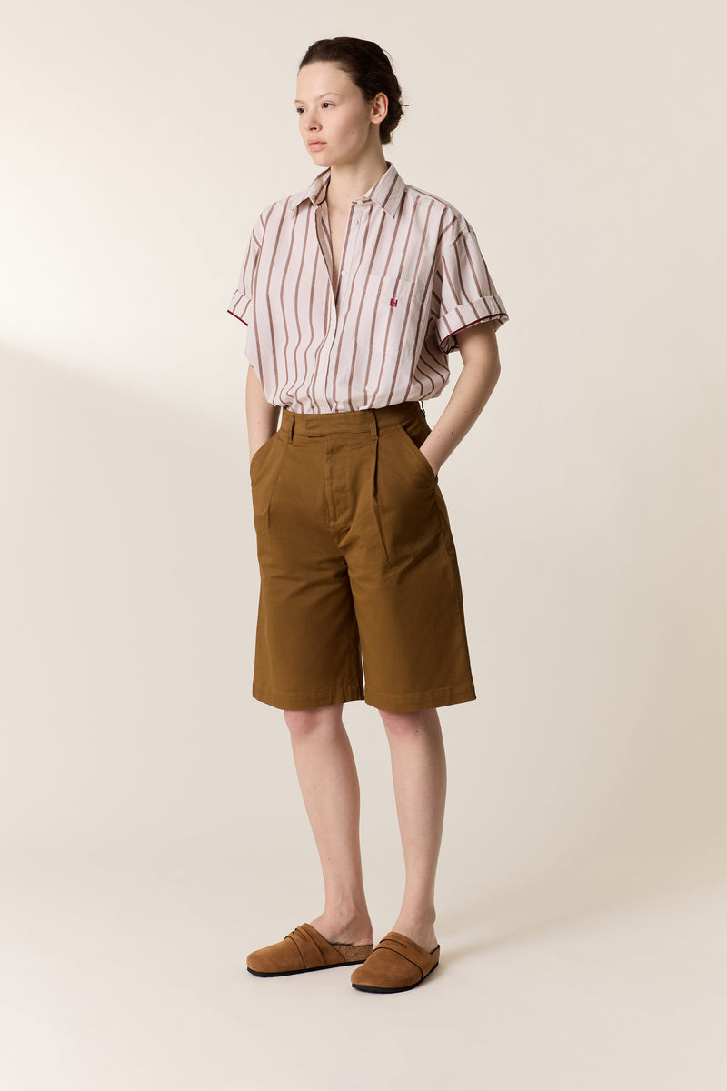Camisa Rayas Arcilla