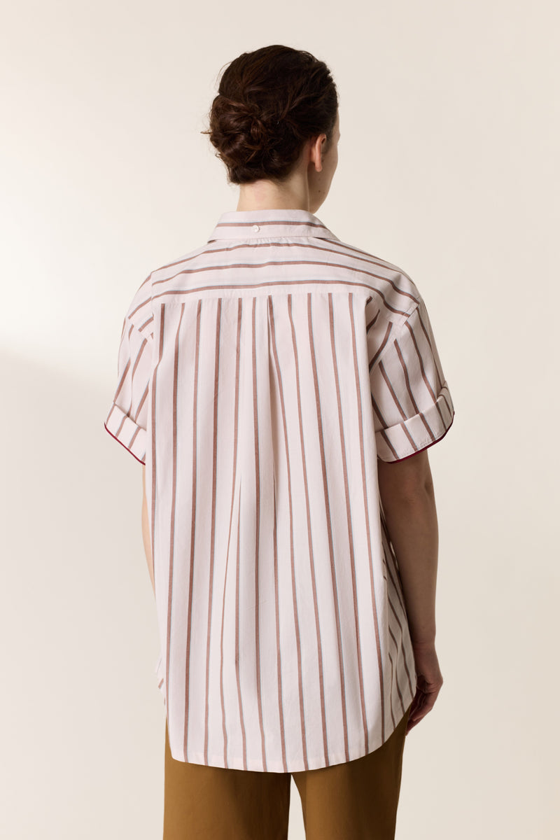 Camisa Rayas Arcilla