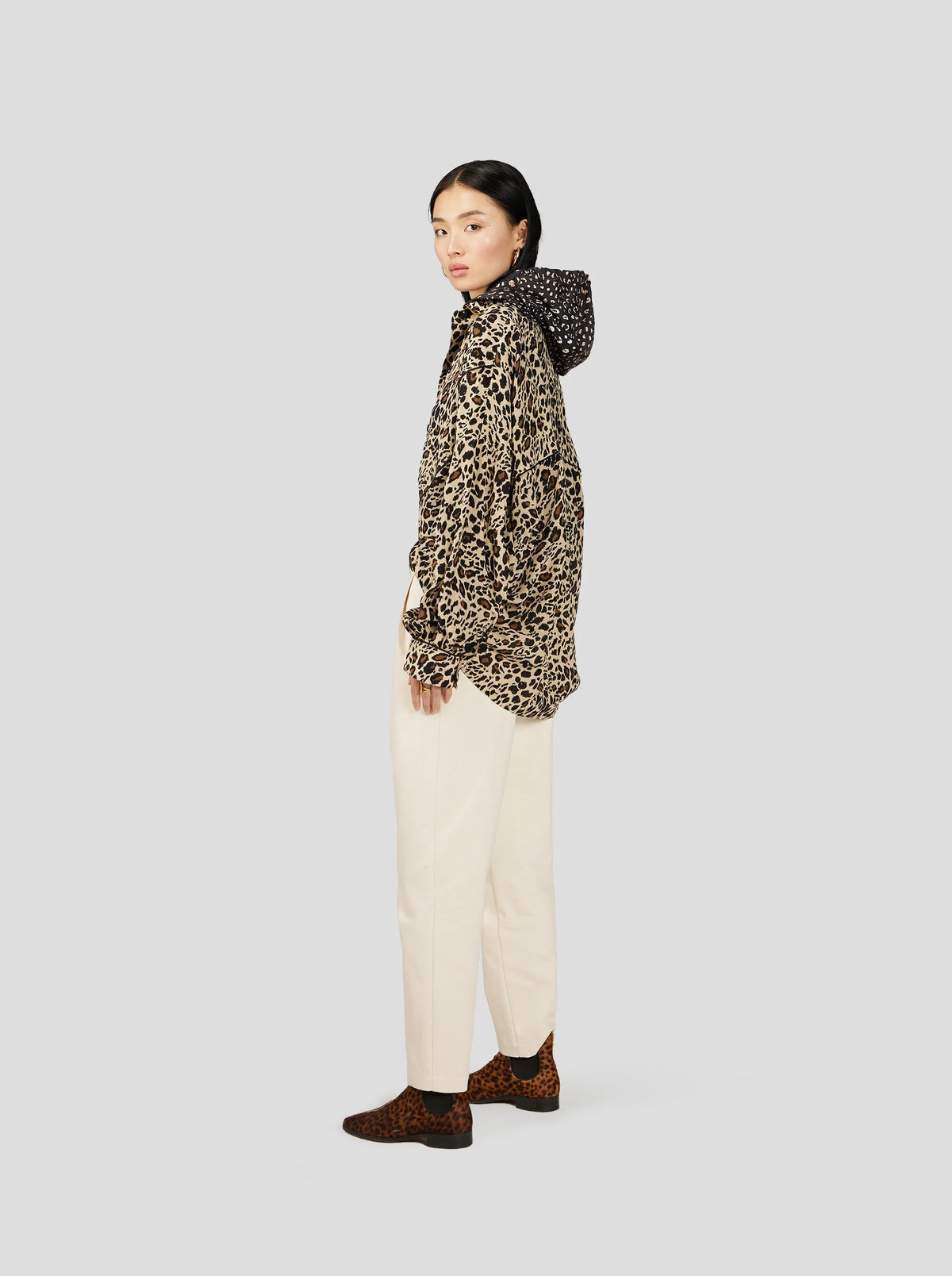 Chemise Tasman À Imprimé Léopard Soyeux