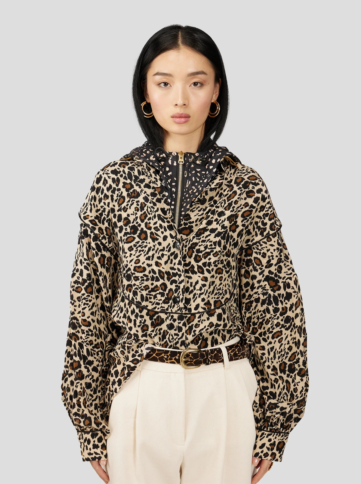 Chemise Tasman À Imprimé Léopard Soyeux